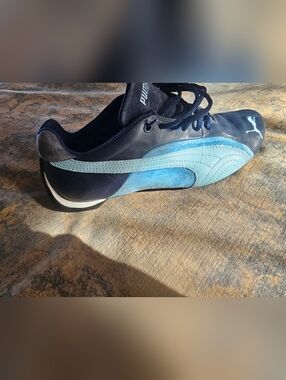 VTG 2006 Puma Future Cat Low "Big Cat" Navy Sky Blue Motorsport Y2K